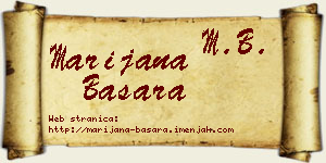 Marijana Basara vizit kartica